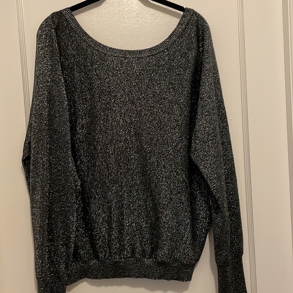 Velvet by Graham & Spencer, black metallic reversible cardigan, XL, NWT - Picture 8 of 9